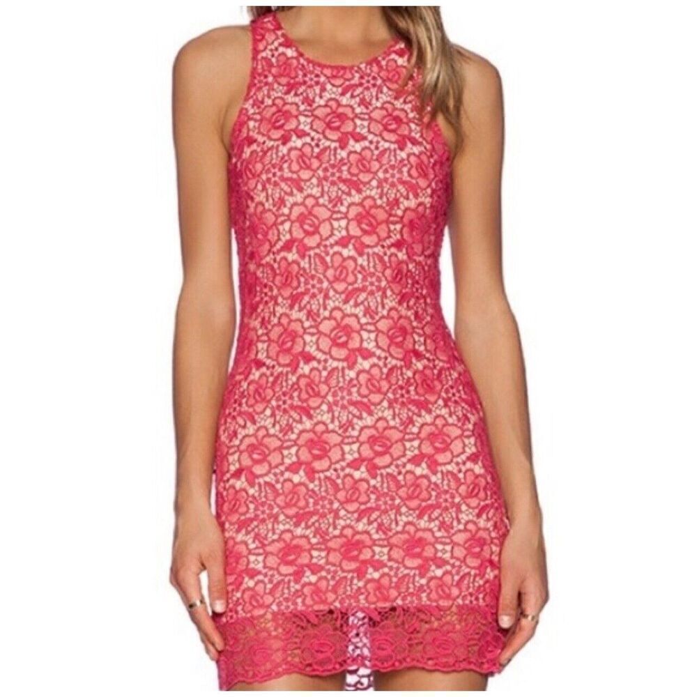 REVOLVE BRAND Lovers + Friends Radiant In Pink Mini Dress Size Small